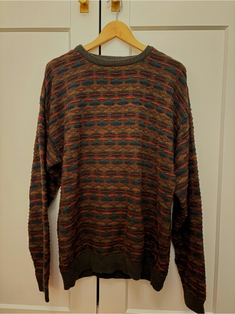 Men's Multicolor Crewneck Knit Sweater